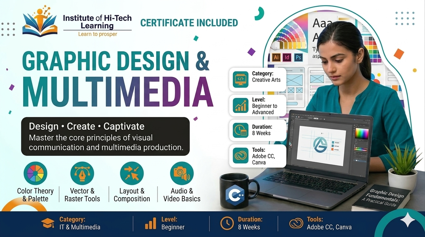 Photoshop, Illustrator Graphic Design & Multimedia Graphic Design Fundamentals